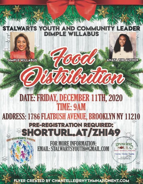 Stalwarts Youth Food Distribution in Brooklyn, NY on December 11, 2020
