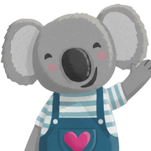 Koala winkt freundlich