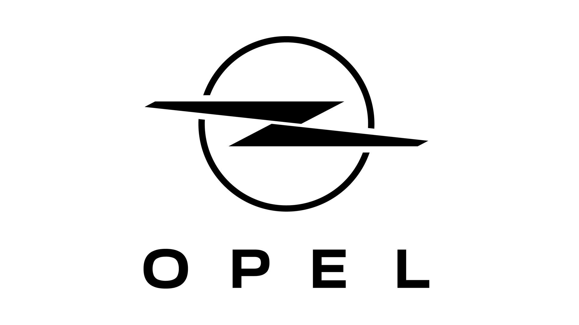 Opel neues Logo in schwarz