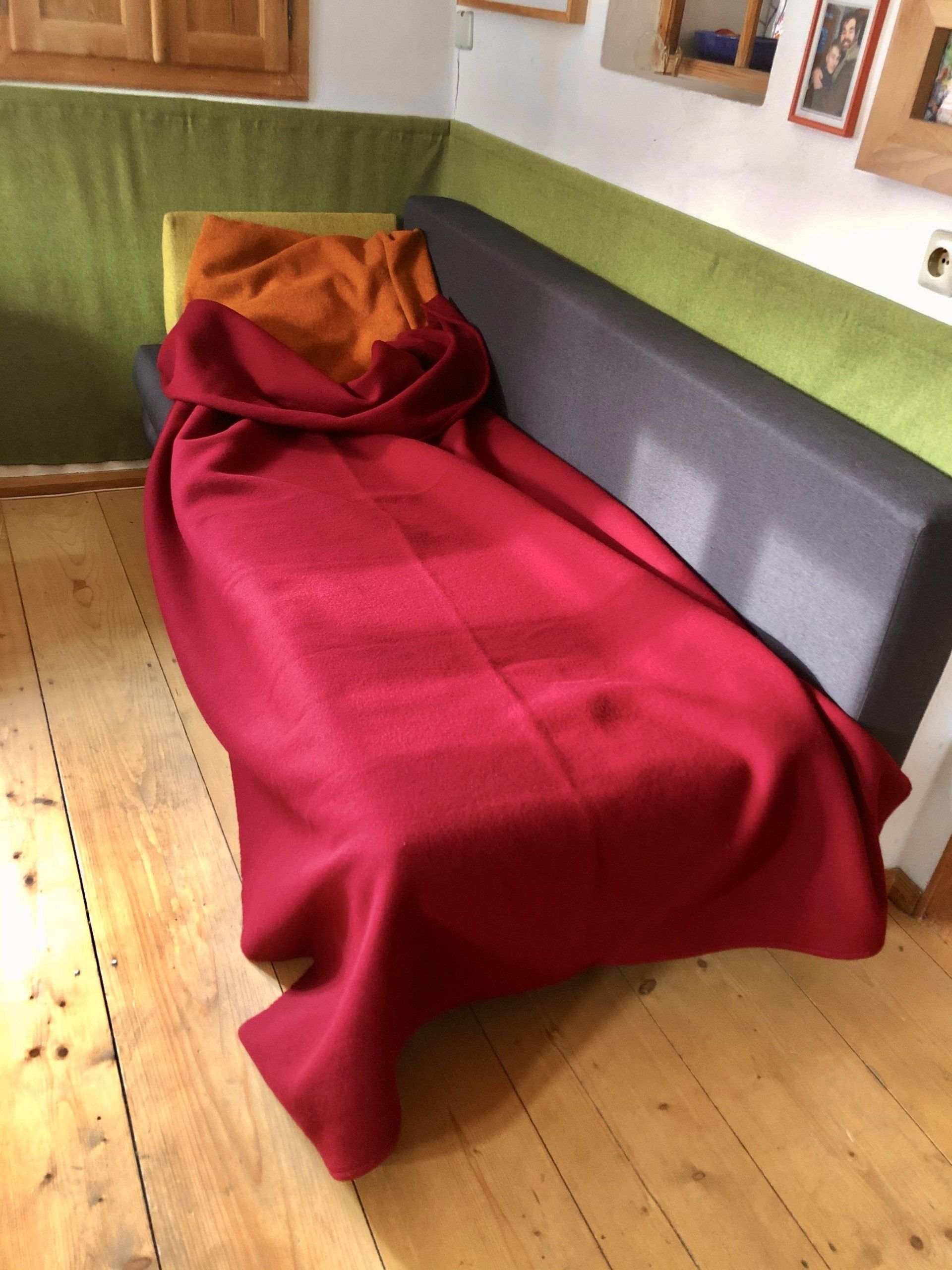 Wolldecken in Überlängen, 100 % Schurwolle aus dickerer Qualität Wolldecke aus 100 % Schurwolle, Wollfries, dickere Qualität, wärmedämmend