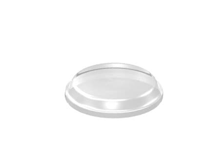 Flat topped rubber feet.