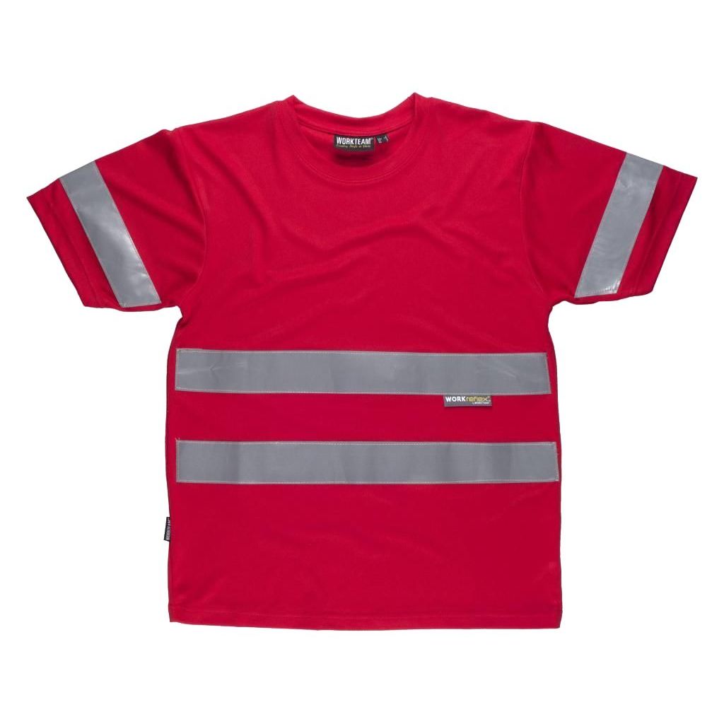 camiseta-workteam-c3939-rojo-manga-corta