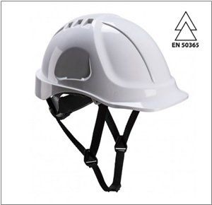Casco protección cierre ruleta, arnés textil 6puntos anclaje PORTWEST PS54 eléctricamente aislante CASCO PROTECCION ELECTRICAMENTE AISLANTE PORTWEST PS54