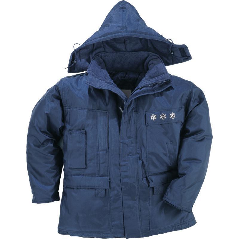 Parka certificada para frío azul marino modelo BOREAS especial cámaras frigoríficas