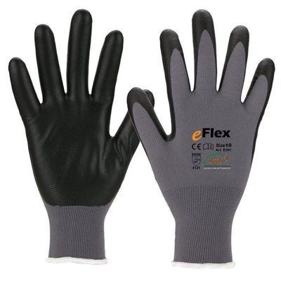 Guante de Nylon con recubrimiento en palma de eFLEX MICROESPUMA NITRILO TRANSPIRABLE ASATEX E091