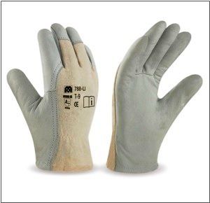 GUANTE PIEL VACUNO 1ª EN PALMA Y DORSO DE ALGODON 788-LI