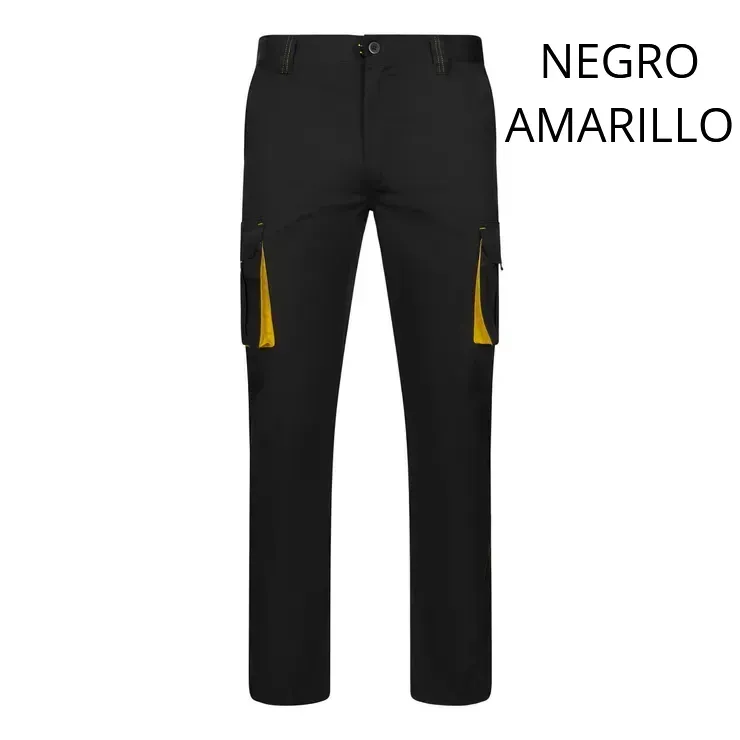 pantalon-velilla-103024s-stretch-negro-amarillo