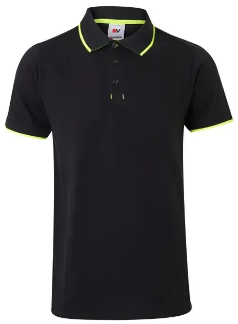 polo-velilla-105505-manga-corta-negro-naranja