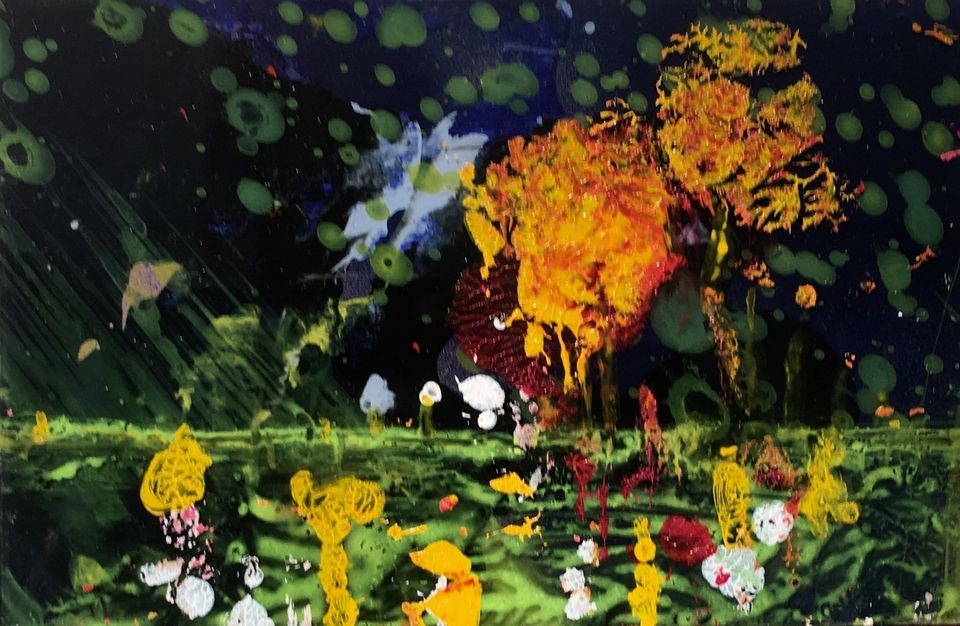 Acrylpainting, 9x14 cm, 2019, Raimund Vögtle Raimund Vögtle: untitled, acrylpainting, 9x14 cm, 2019, Photo Raimund Vögtle 2019