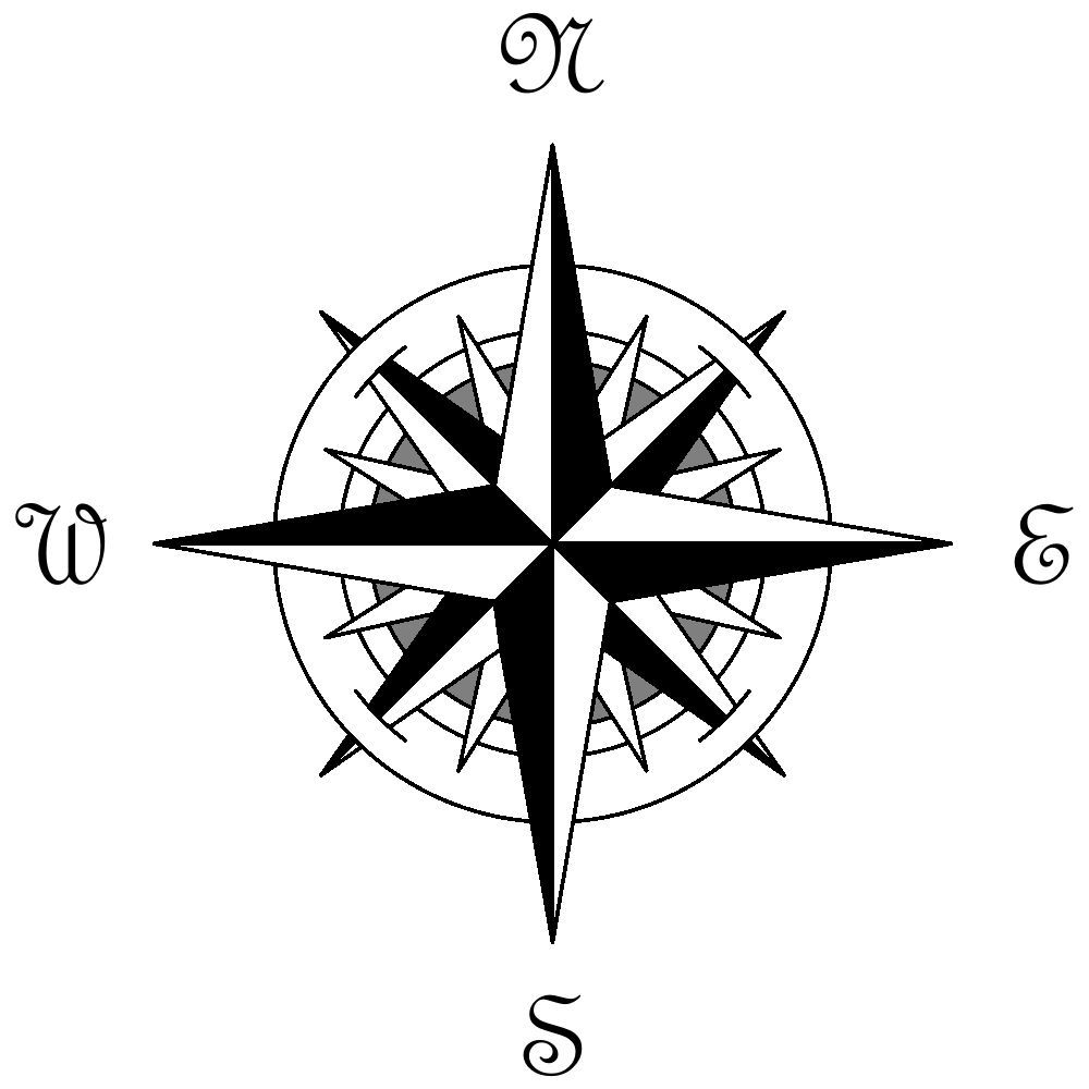 Tattoovorlage Kompass