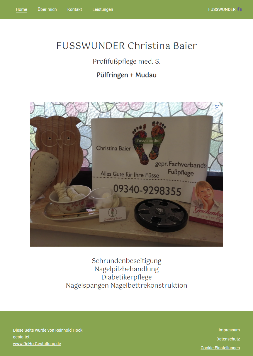 Internetseite Fußpflegerin