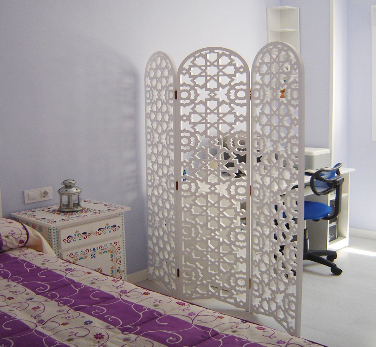 biombo celosia madera