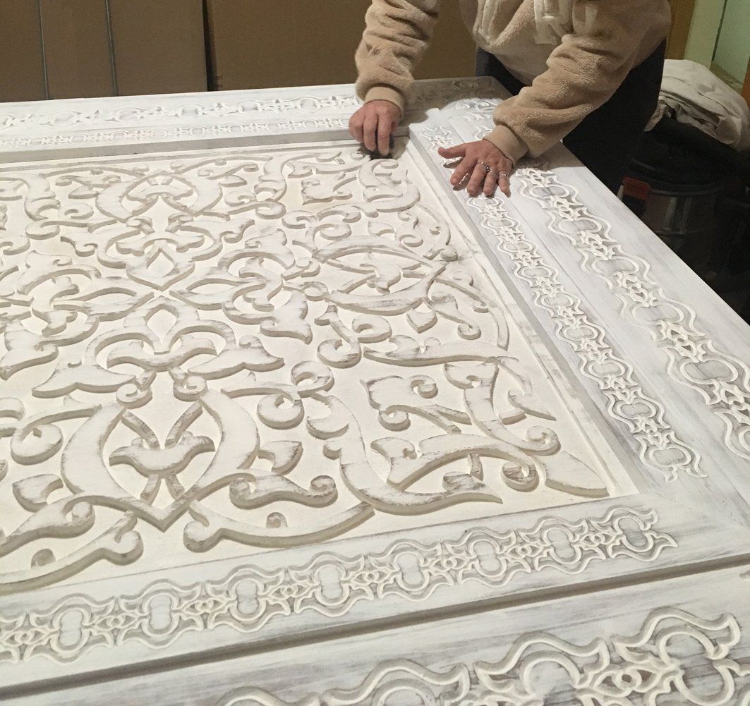 panel decorativo tallado de madera