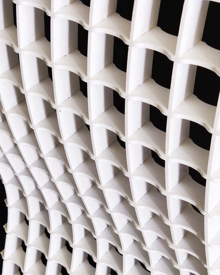 panel de fachada con revestimiento de celosia