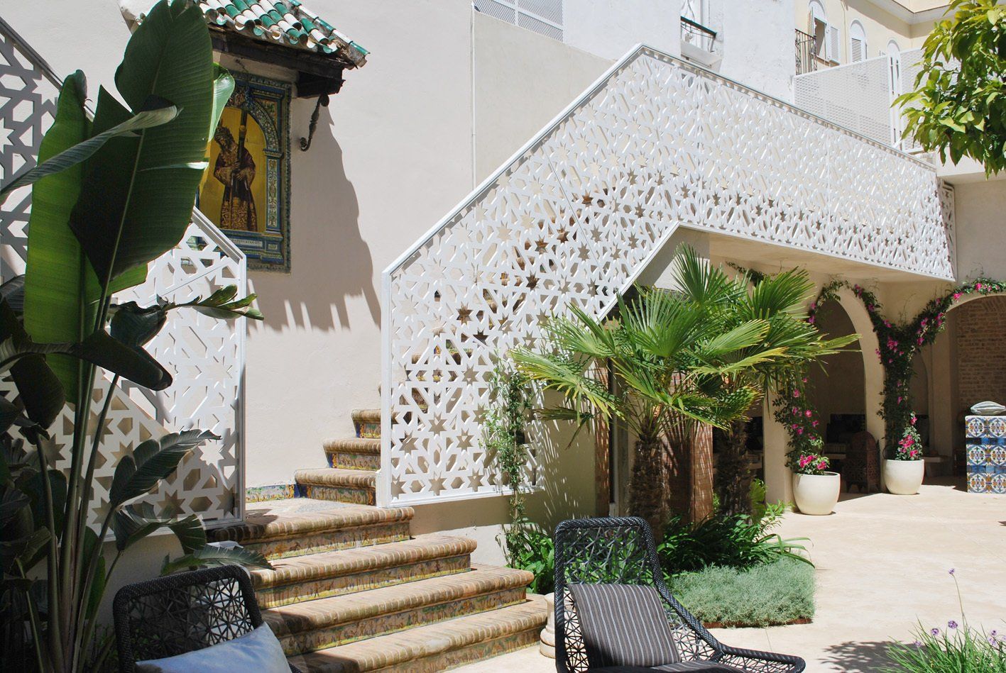 instalación de celosias en barandillas