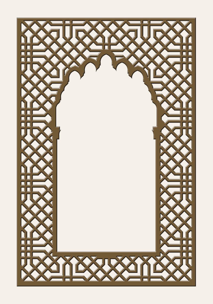 ventana con celosia de arco