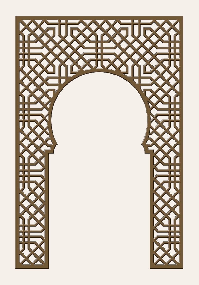 Arco arabesco con celosias decorativas