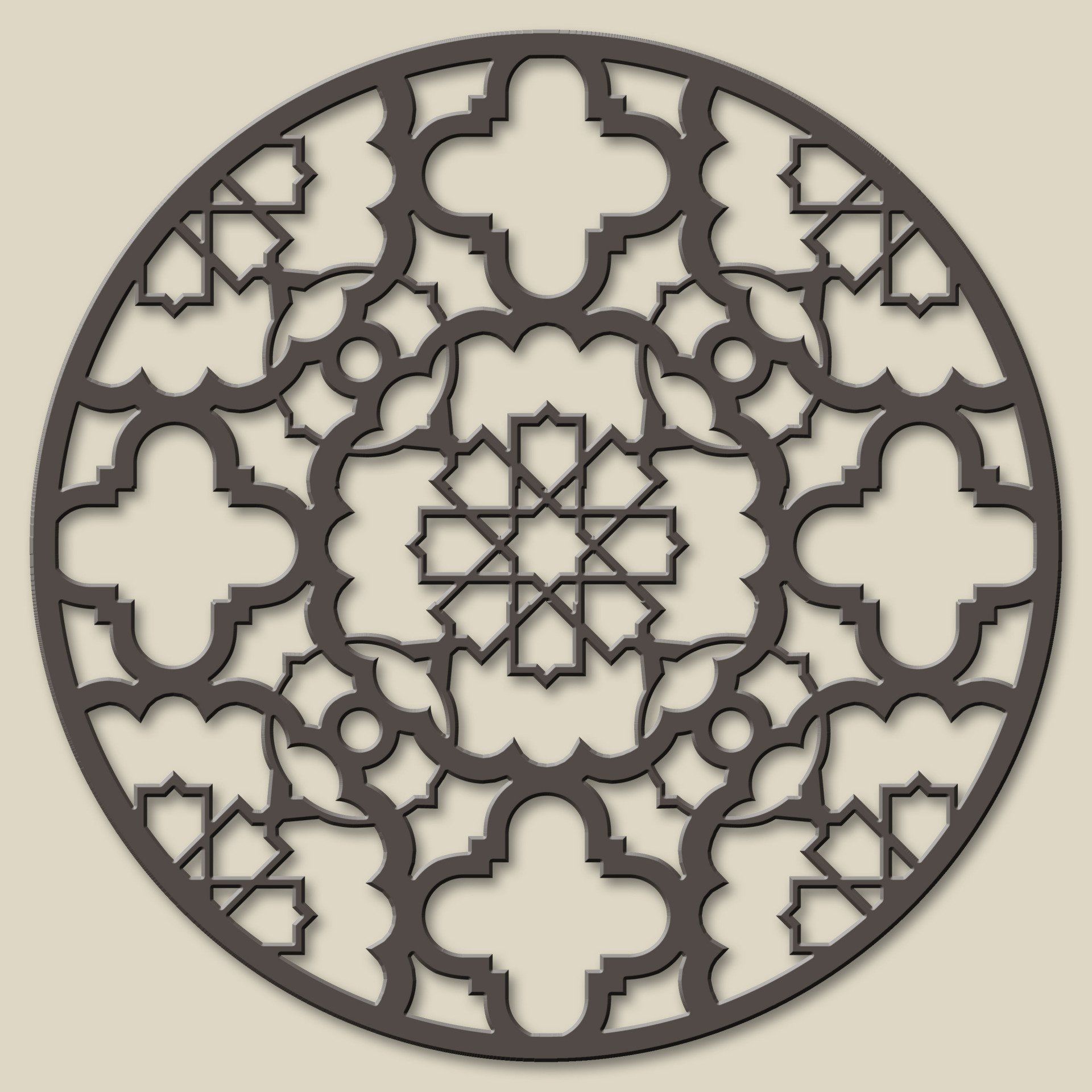 panel circular de celosia