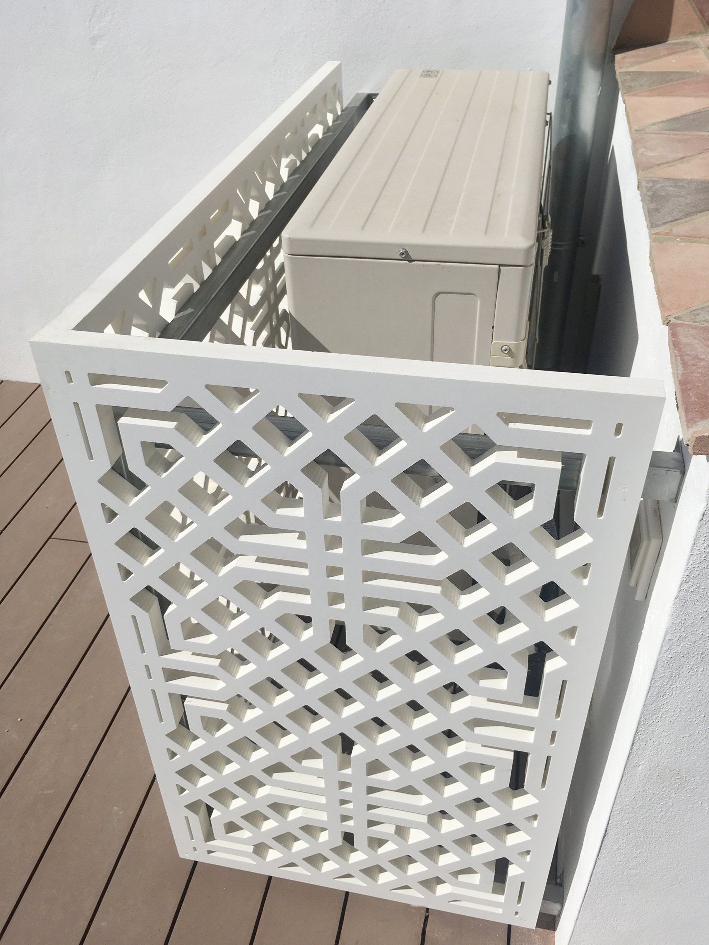 celosias decorativas pvc cubre aire acondicionado