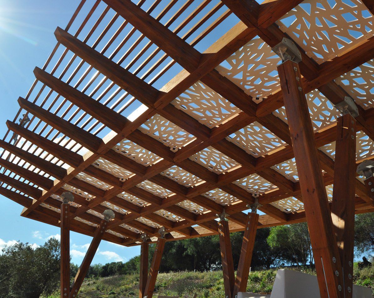 pergolas con celosias de pvc
