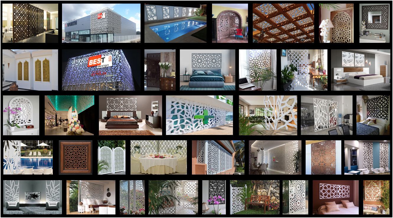 Celosías | Separador de Ambientes | Celosías Decorativas | Biombos | Celosías Jardín | Celosías Puertas y Ventanas | Celosía Hotel y Restaurante