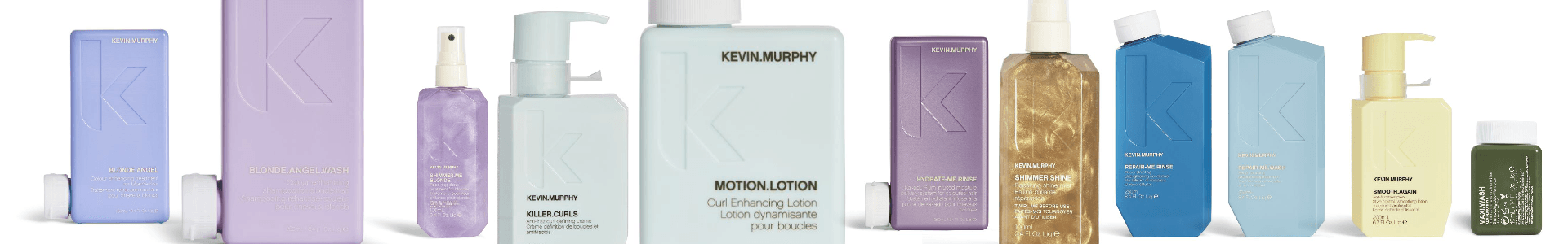 Eine Auswahl der Kevin Murphy Produkte, die in der Carsten Klingbeil Haircompany Berlin angeboten werden.