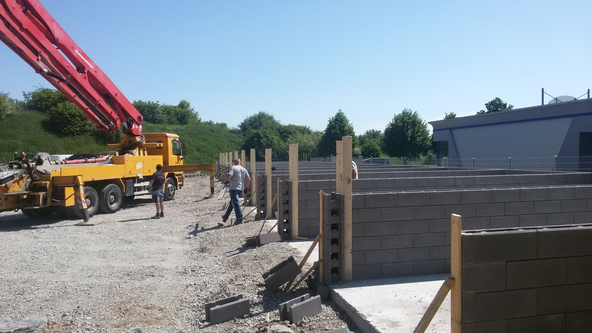 Schalungssteine für Garagenbau