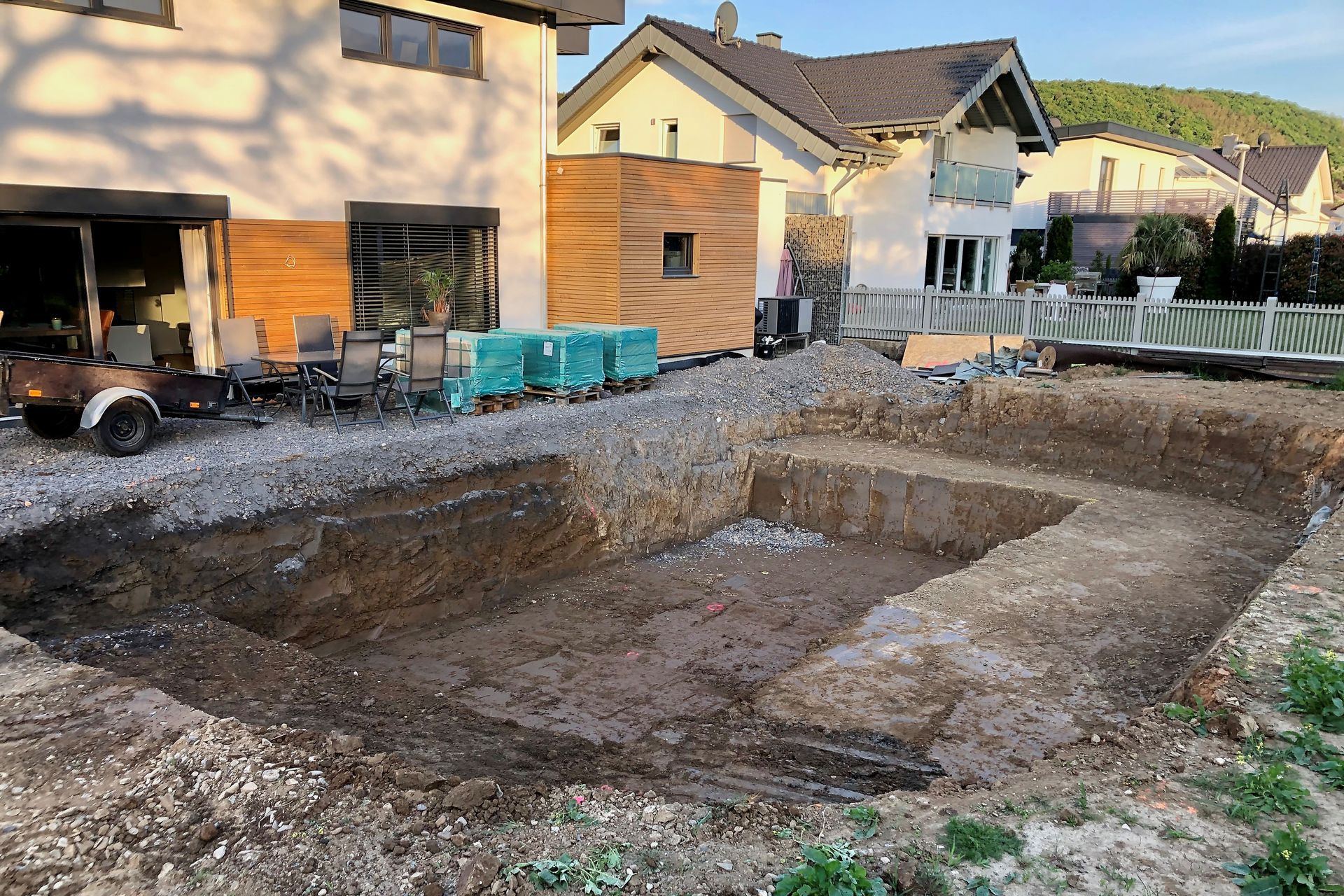 Schalungssteine für Schwimmbadbau/Teichbau