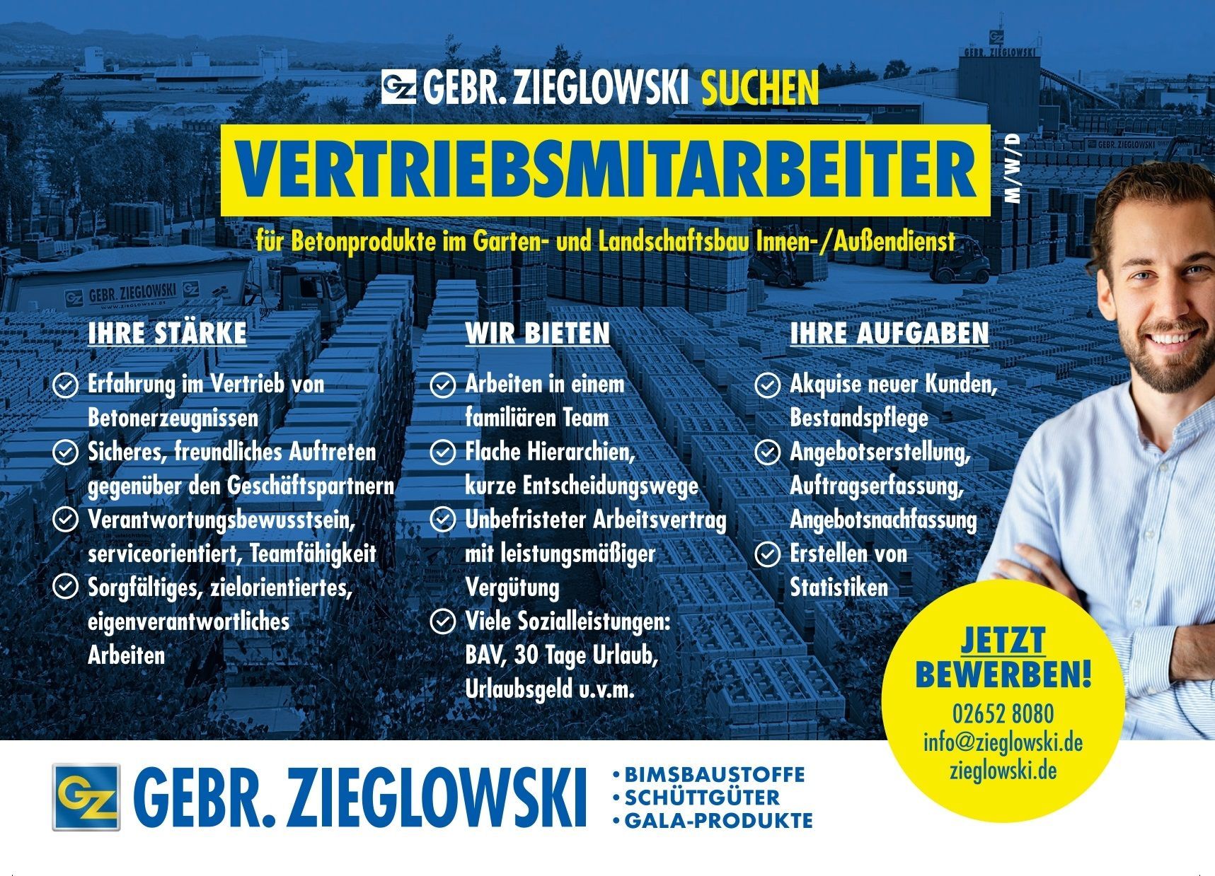 Vertriebsmitarbeiter GEBR. ZIEGLOWSKI