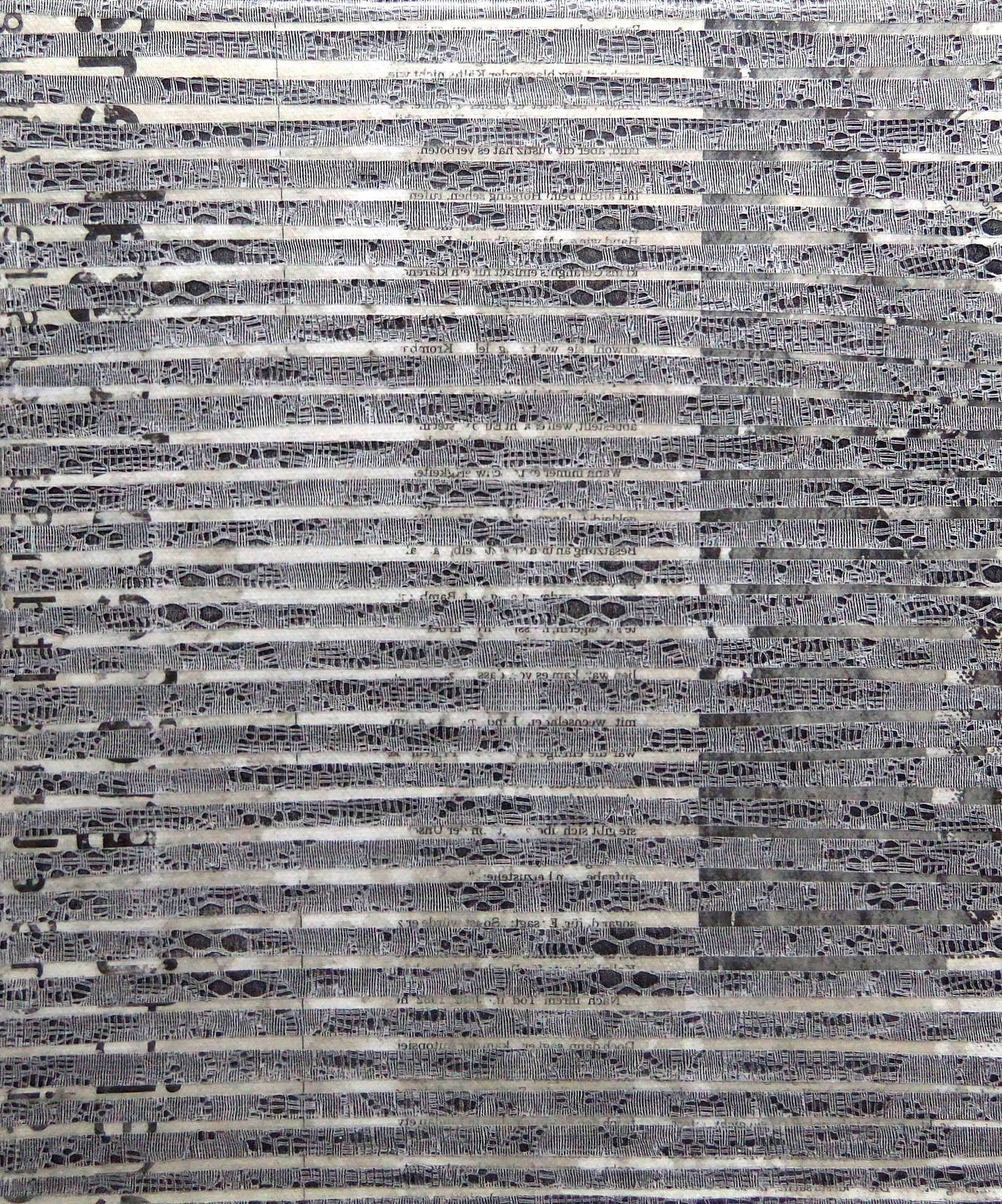 Hochzeit,multituned 24 x30 cm remix black & white fotocopied textile patterns, acryl on canvas, 2010, sold