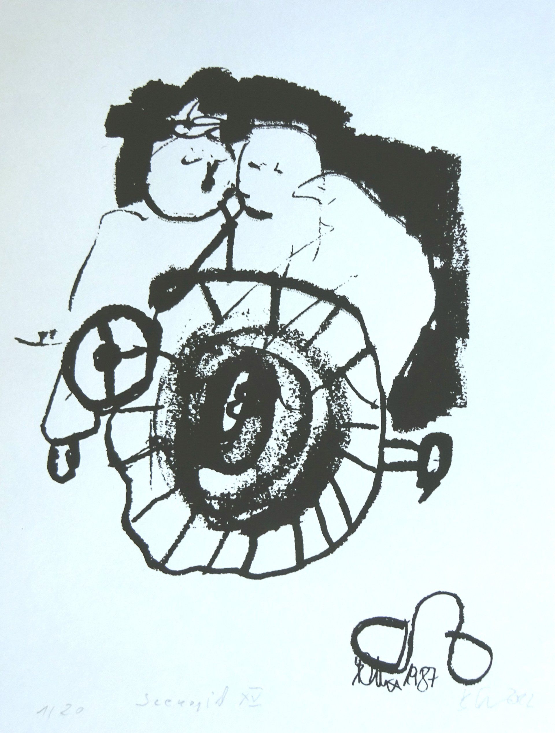 Couple, silkscreen, roadmap XV-edition 20-18x24cm-2022