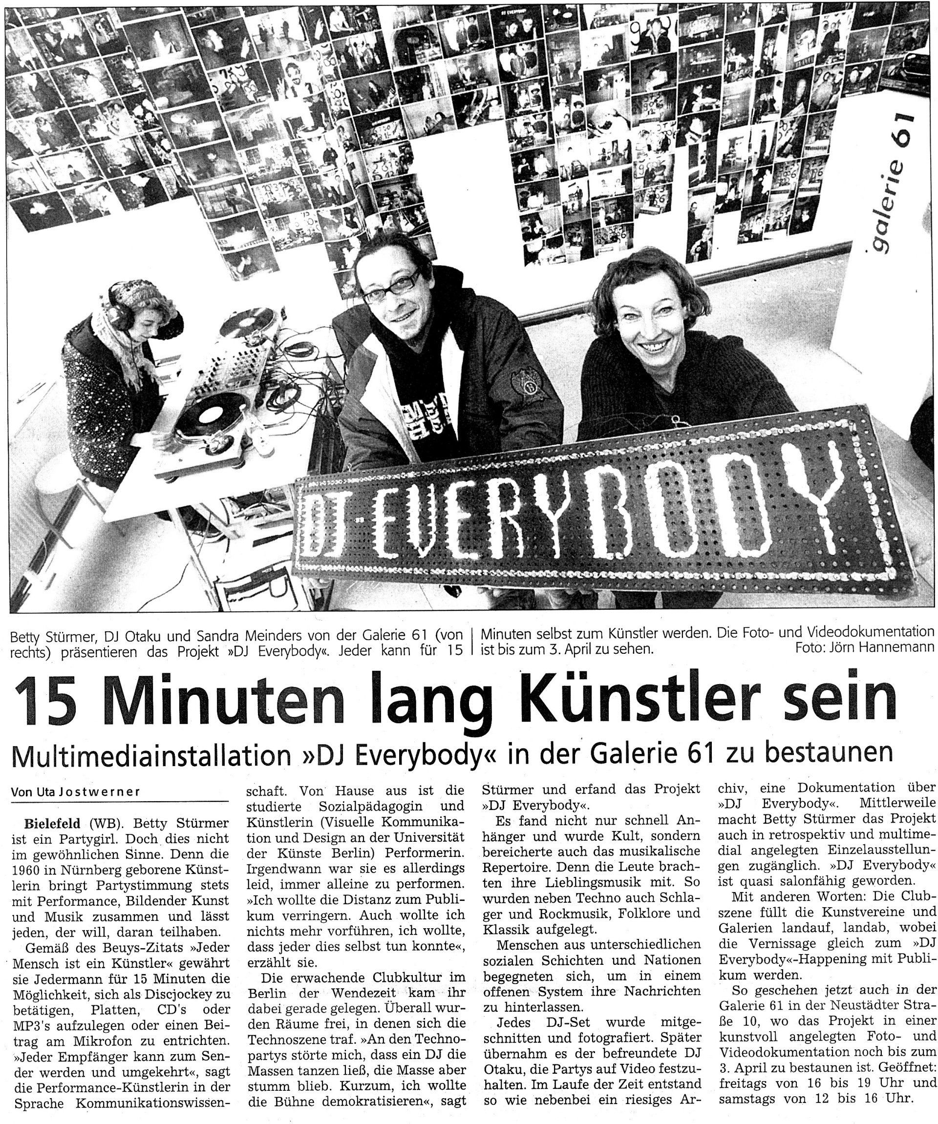 Clubkunst, partizipative Kunst, elektronische Musik, Performance