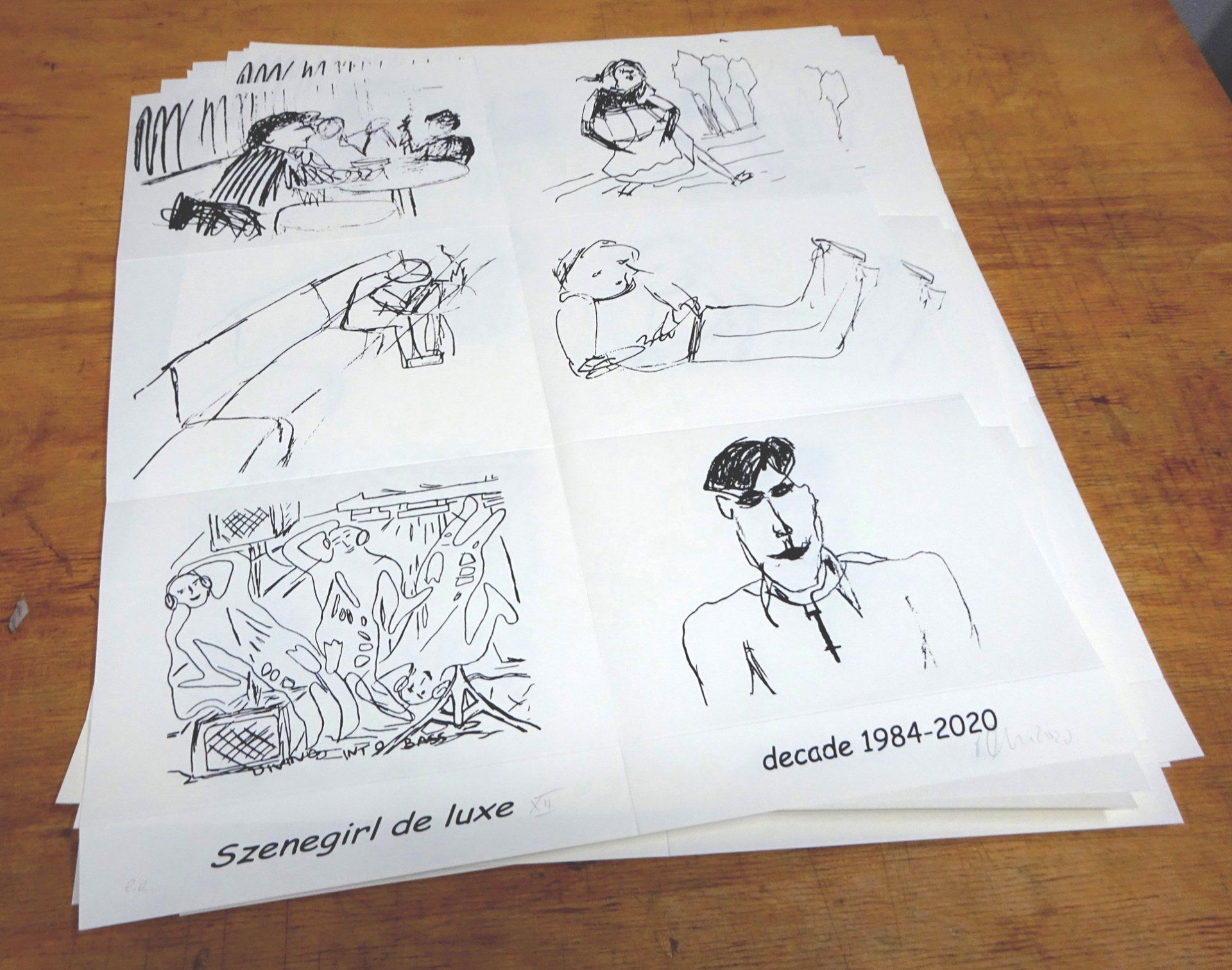 Szenegirl silkscreen foldoutposter XII, 48 x55  cm, 2020, Edition 15