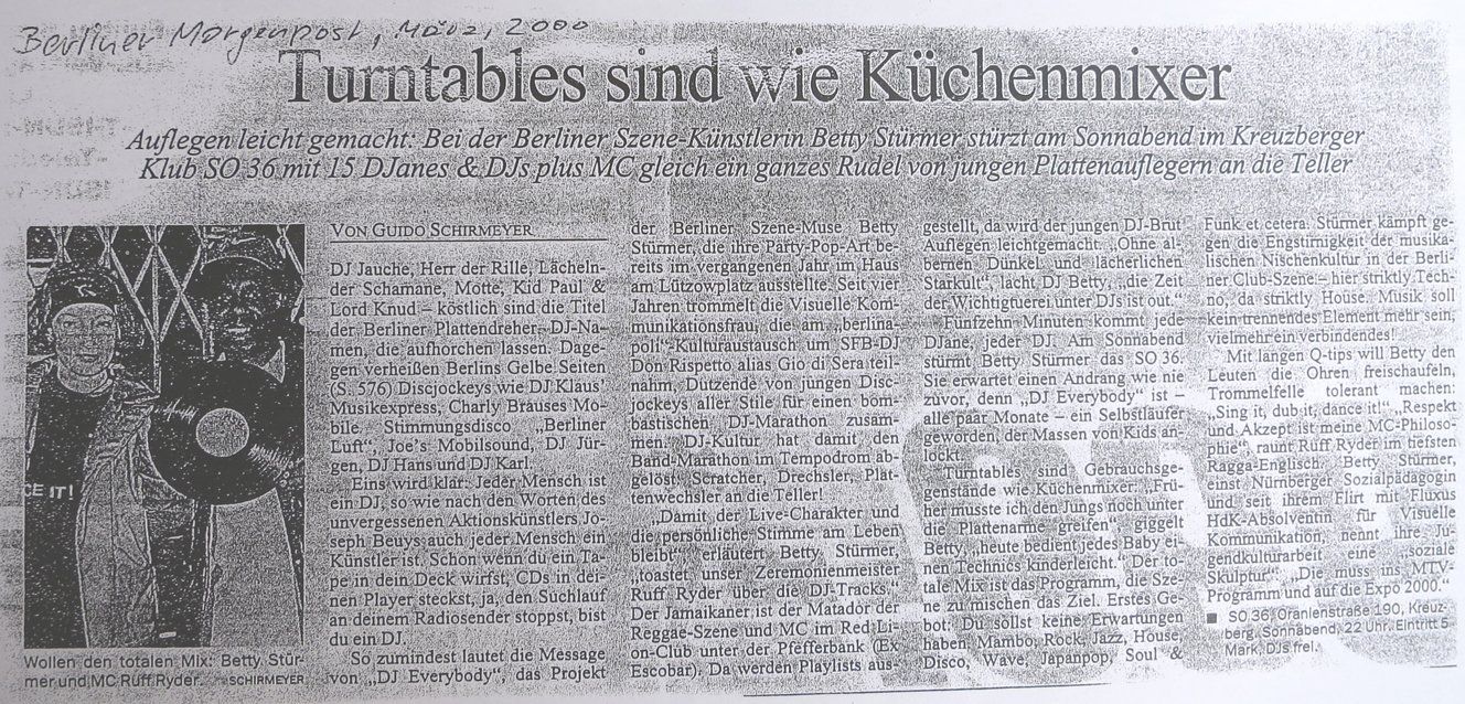 partizipative Kunst, Berliner Clubkultur, Soundart