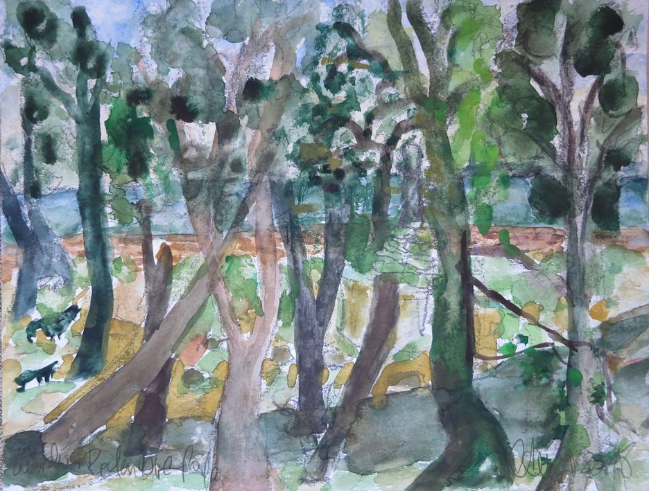 Giudecca-Venezia, Redentore garden, 24x32cm, 2018