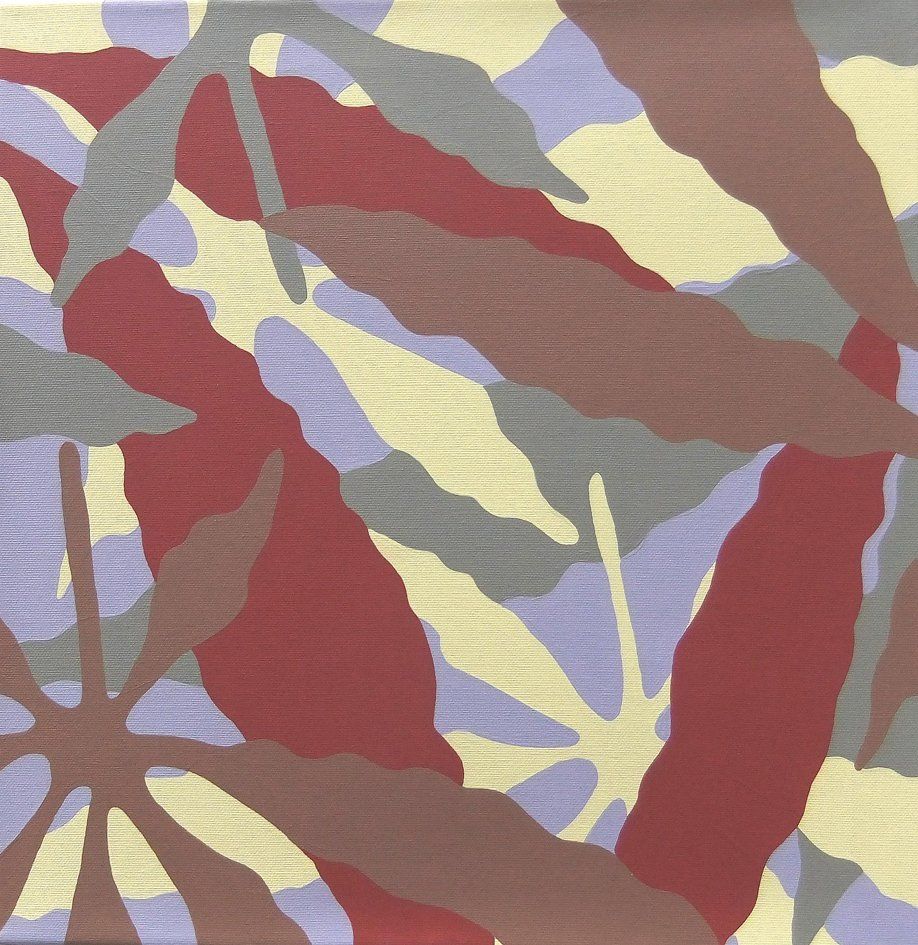 HanfFlowers, 40 x40 cm, acryl on canvas, 2004, in a private collection Hanf, painting