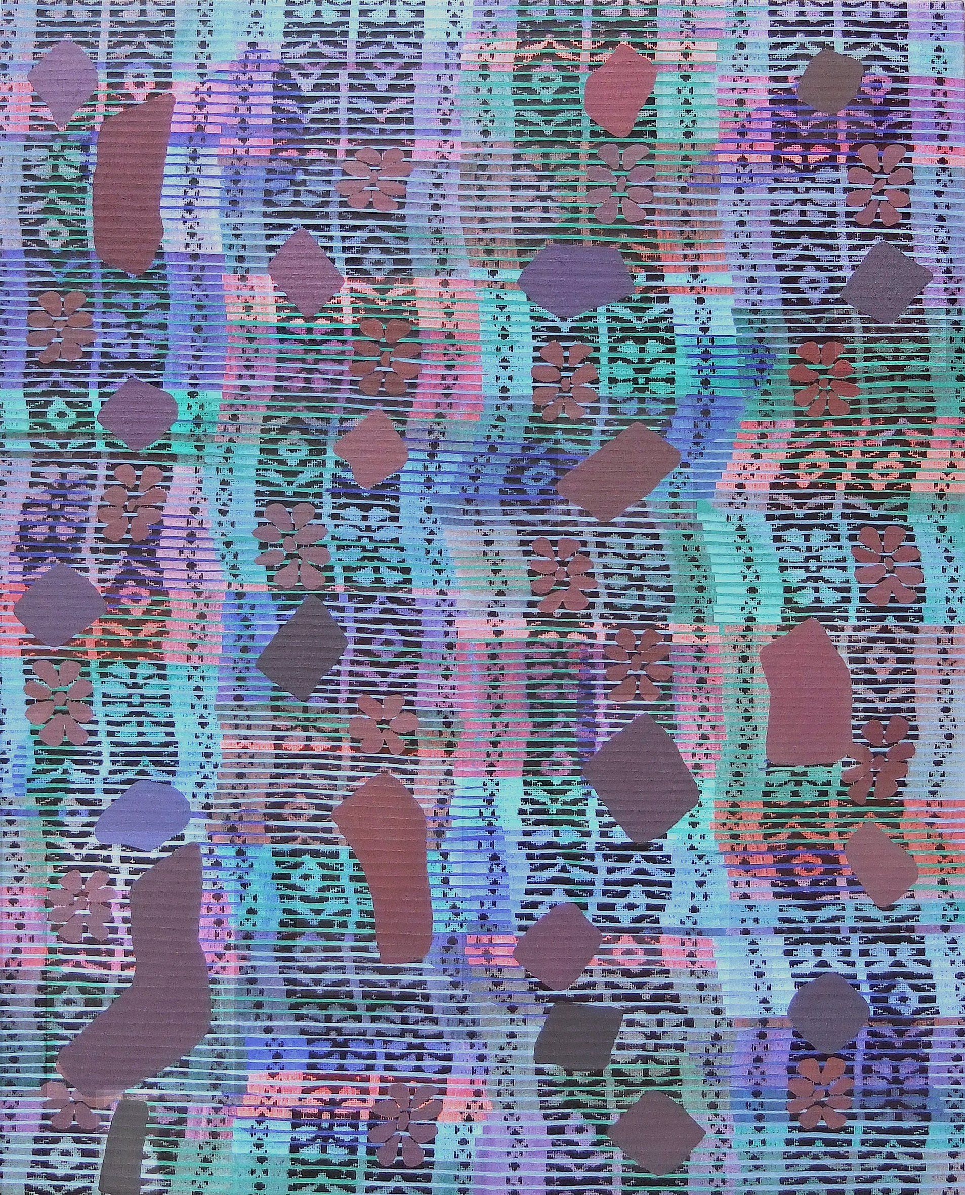 lima, 105 x 135 cm, acryl, black & white fotocopy on canvas, 2013 Betty Stürmer, painting, collage