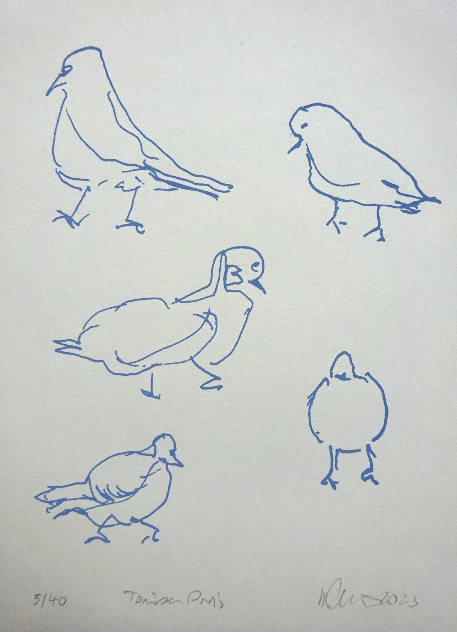 Parque Paris Tauben-16x22cm-edition40-silkscreen-2023 sold out