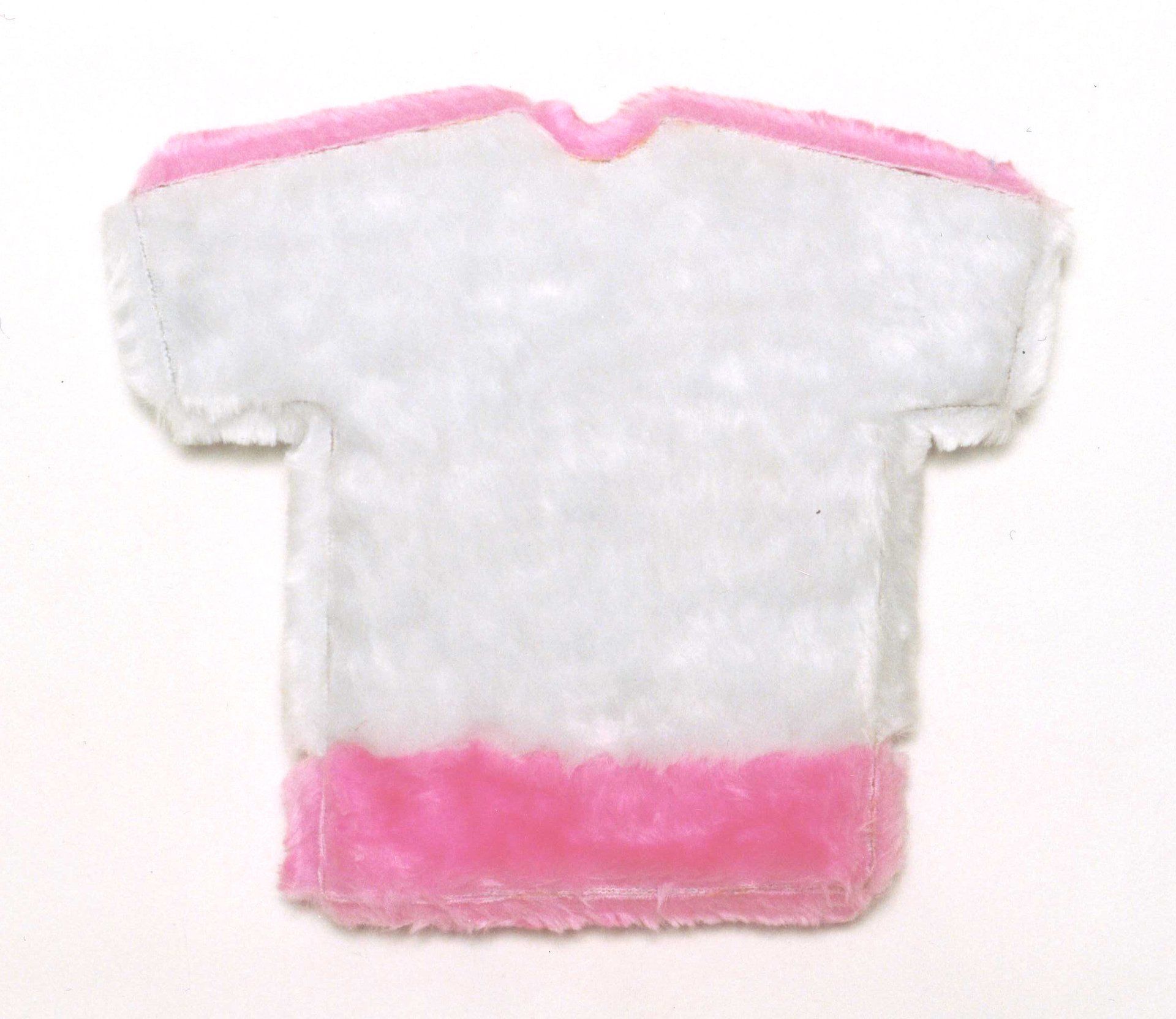 Plüschkleid, 1996, 24x26x2 cm, Holz, Plüsch