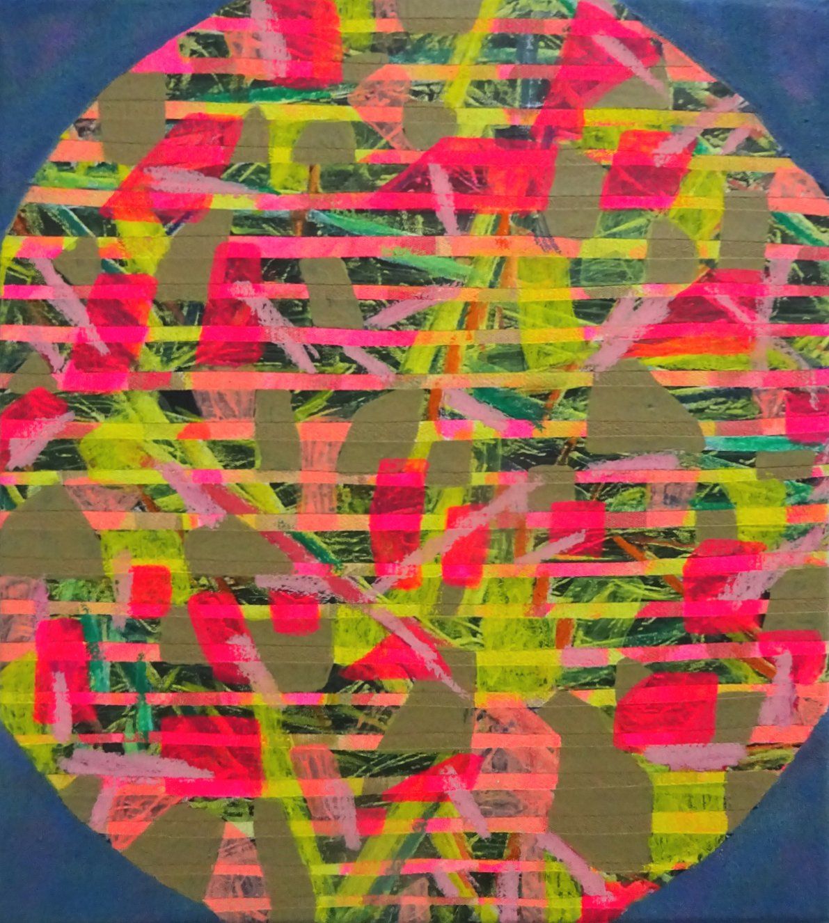 planet  straw 3, 30x35 cm, acryl, black&white fotocopy on canvas, 2021