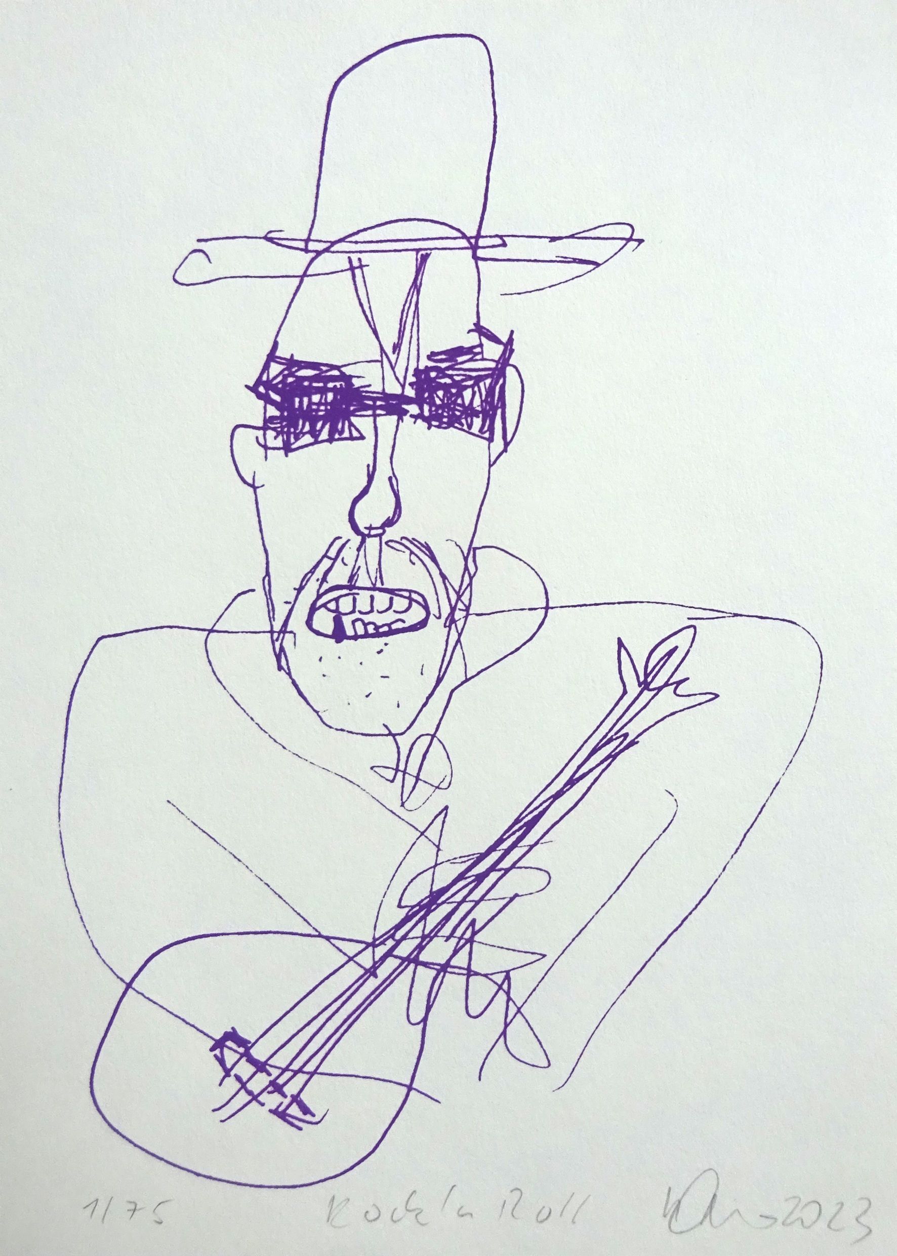 Rock'n Roll silkscreen 15x21 cm, edition 75, 2023