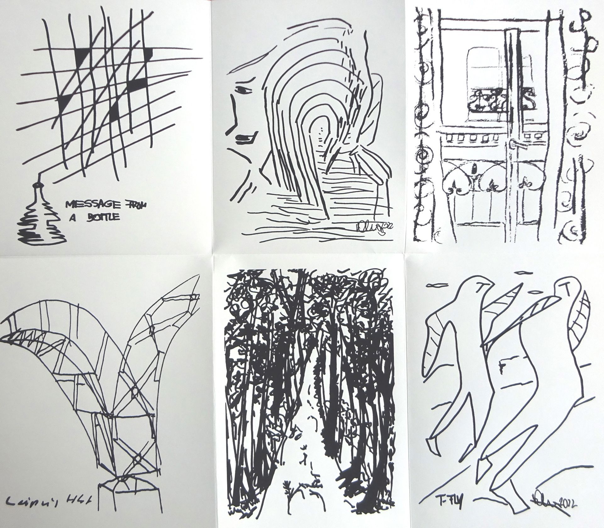 Szenegirl XVI -Foldoutposter-Edition 15, signed backwards, Lascaux Goauche on book printing paper, handprinted silkscreen and folded, 2023