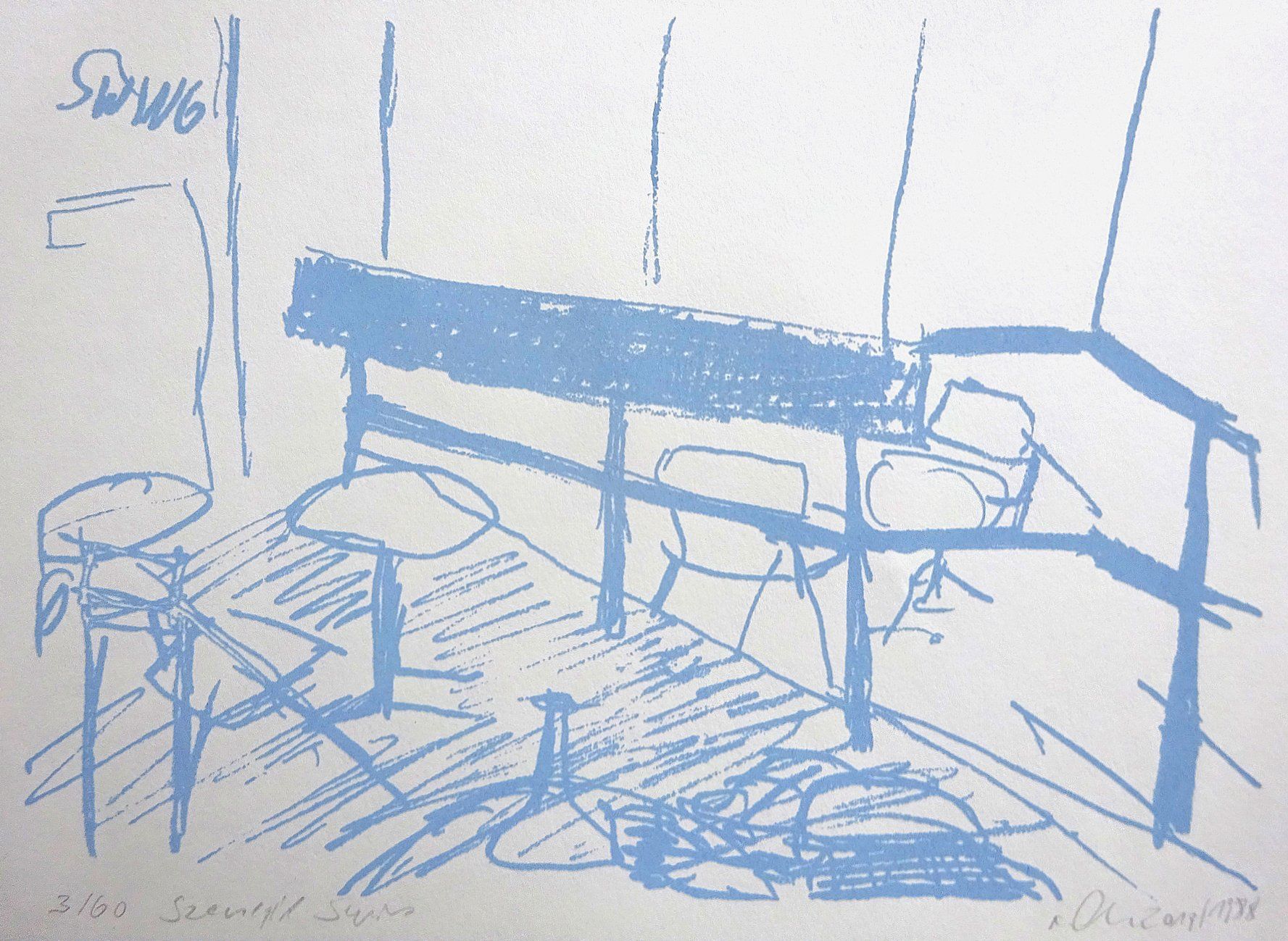 Swing - Szenegirl Serie  17x23 cm Edition 60 Siebdruck 2020