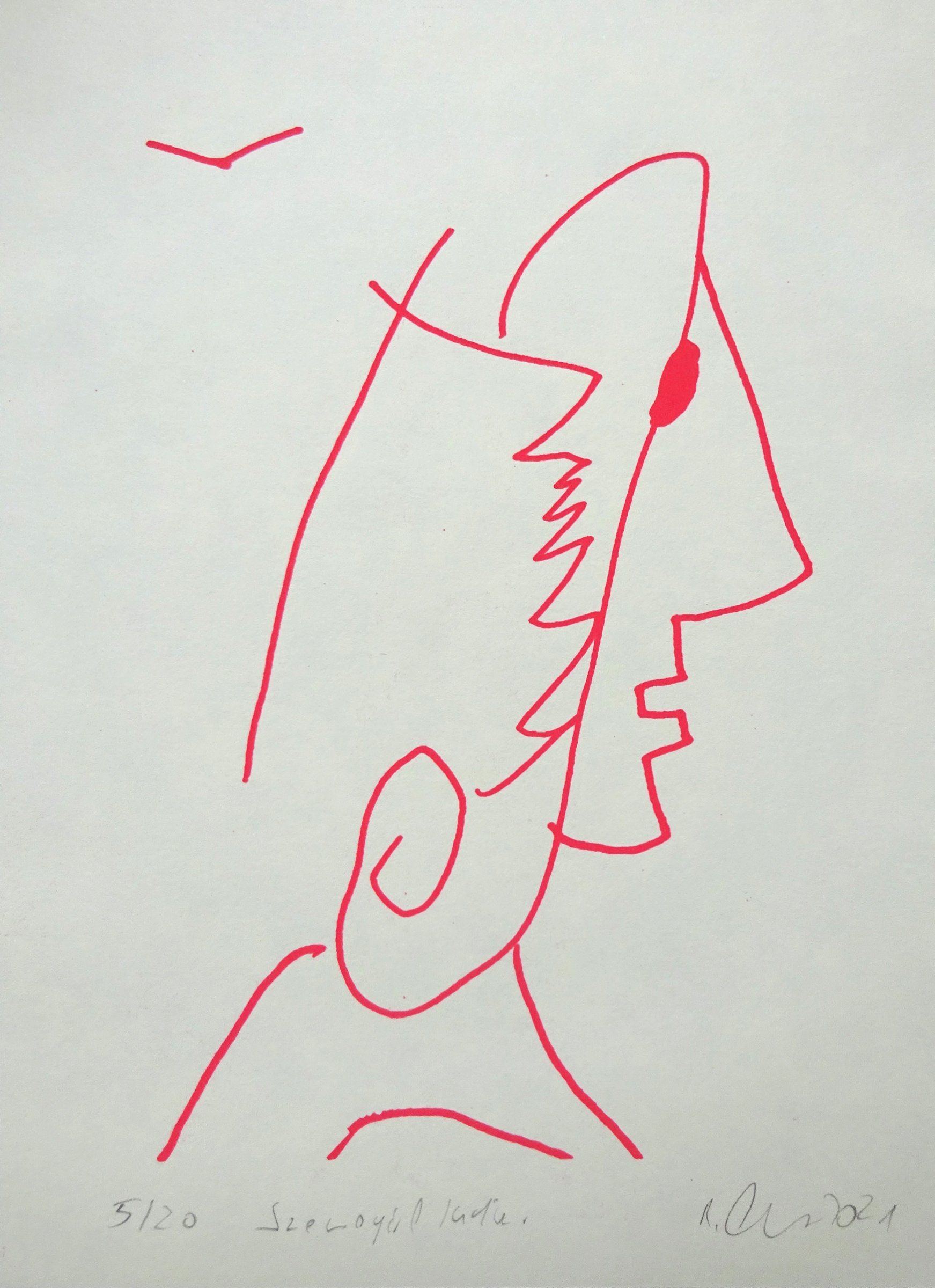 Szenegirl silkscreen - VI - indian red- edition 20-16 x 22 cm-2021