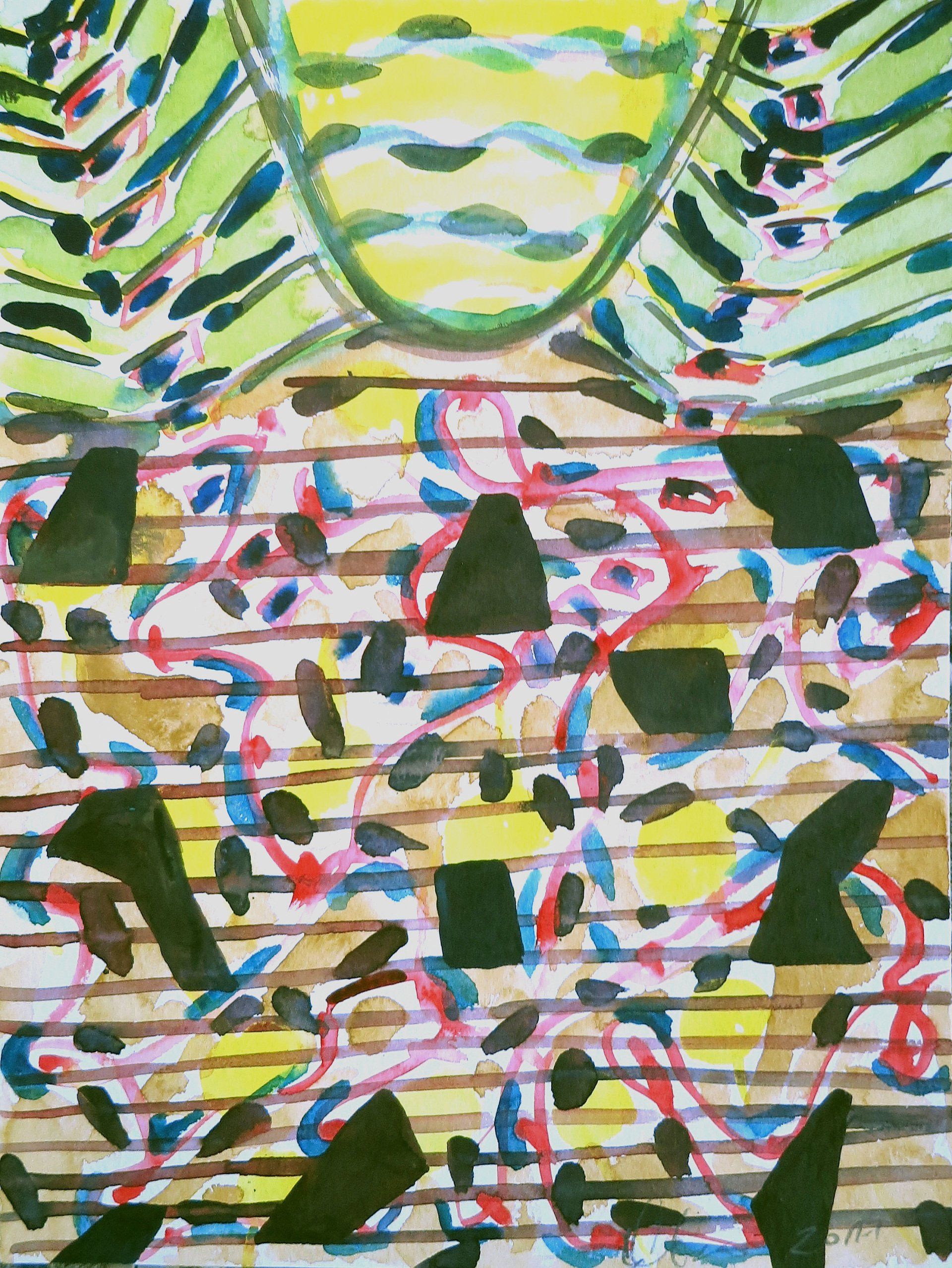 passenger, 24x32 cm, watercolour on 300gr paper, 2018 Betty Stürmer, passenger, abstract watercolour