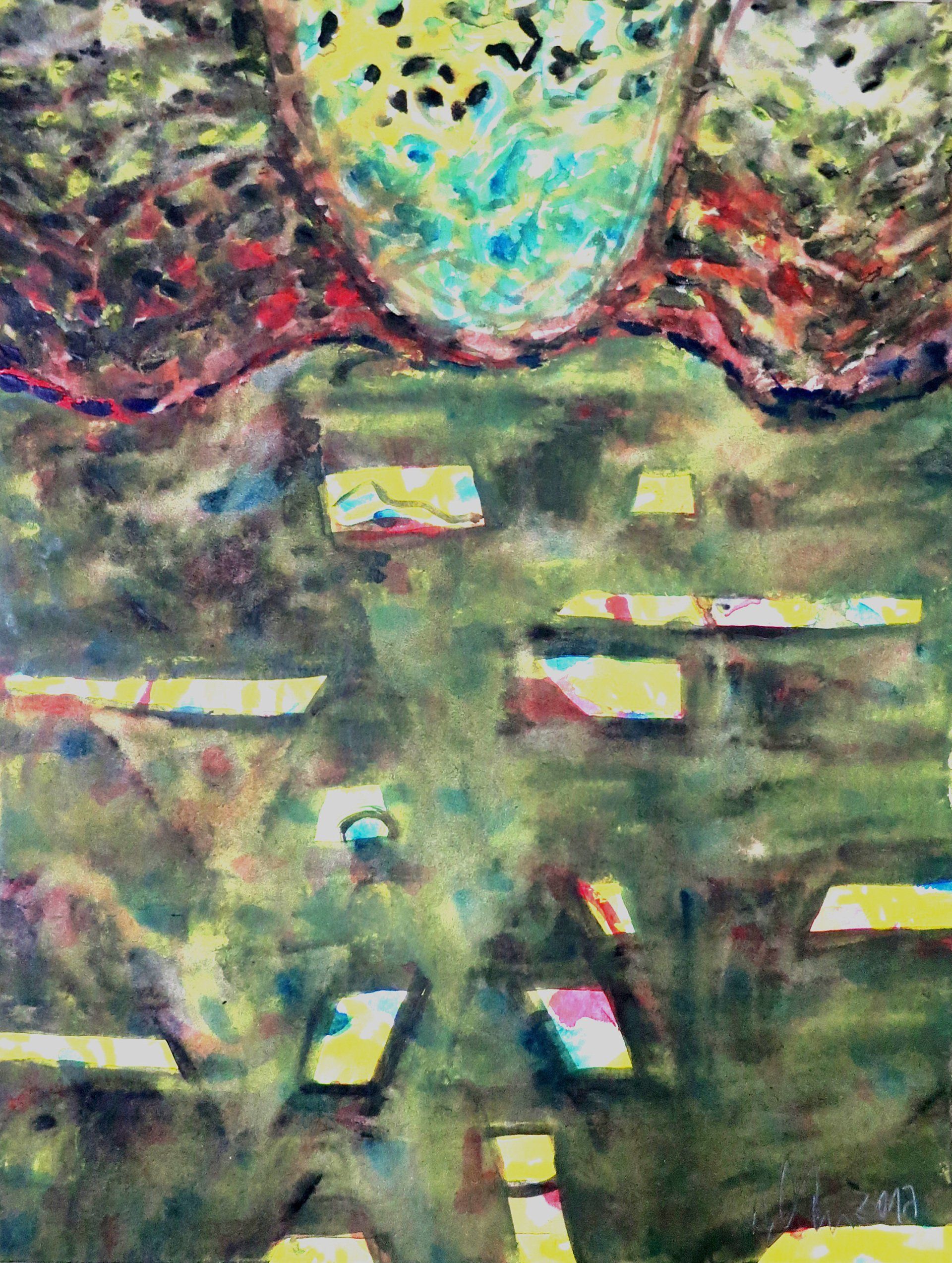 passenger, 24x32 cm, watercolour on 300gr paper, 2018 Betty Stürmer, passenger, abstract watercolour