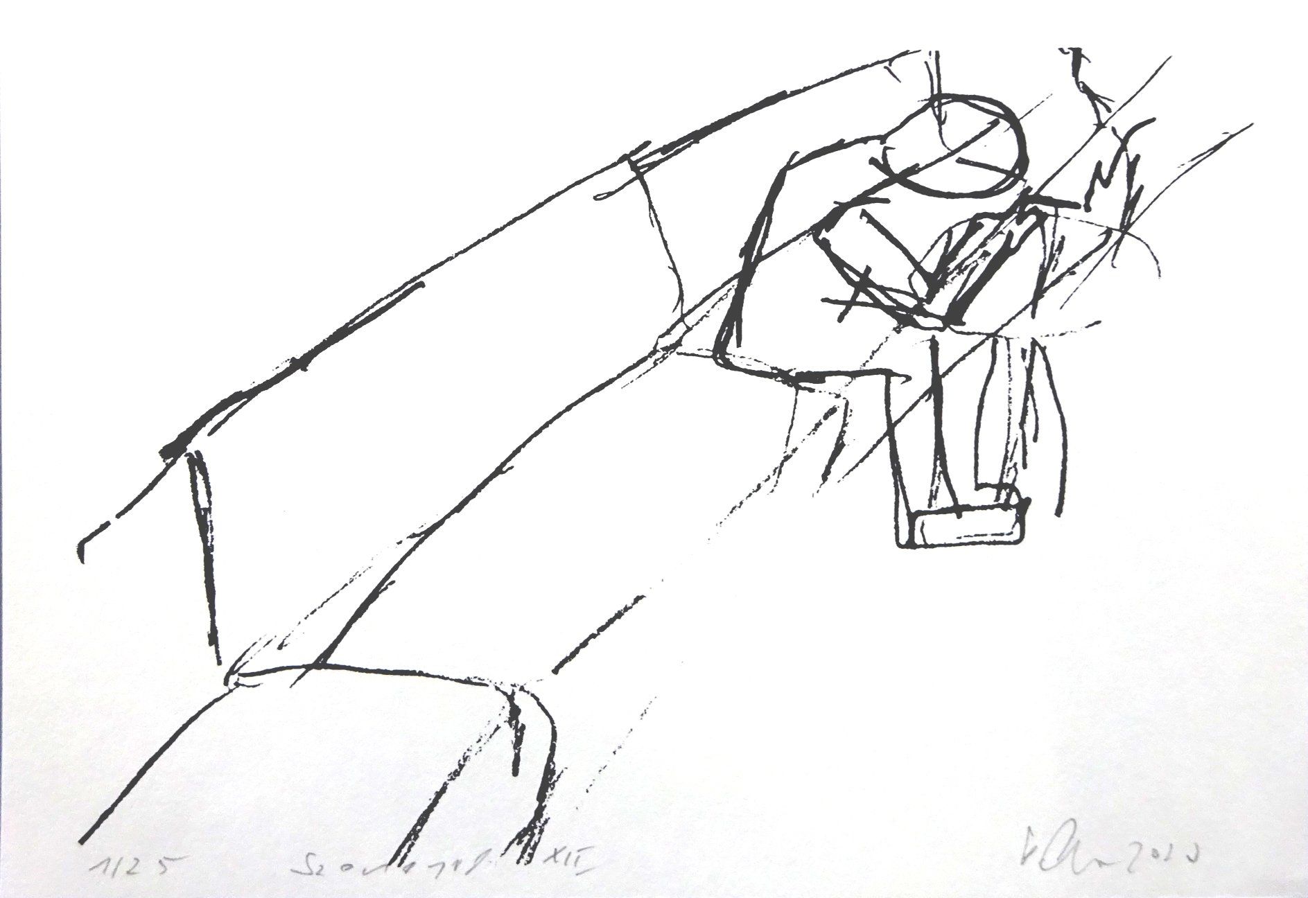 cafe cubist, silkscreen  szenegirl edition, 17 x23 cm, edition 15, 2020 sold out