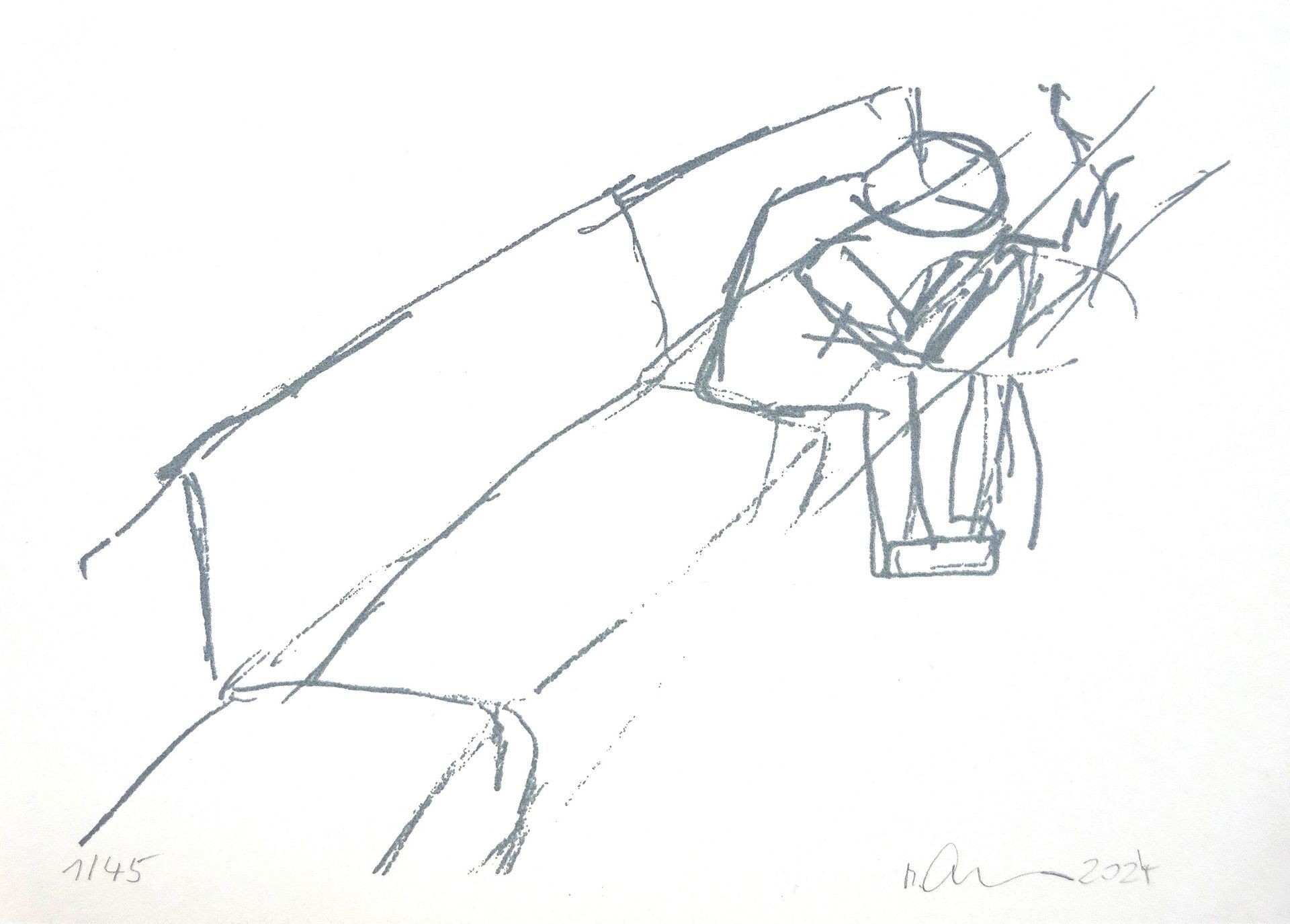 cubist cafe-edition 45-16x22cm-lascaux gouache on bookprinting paper-2024