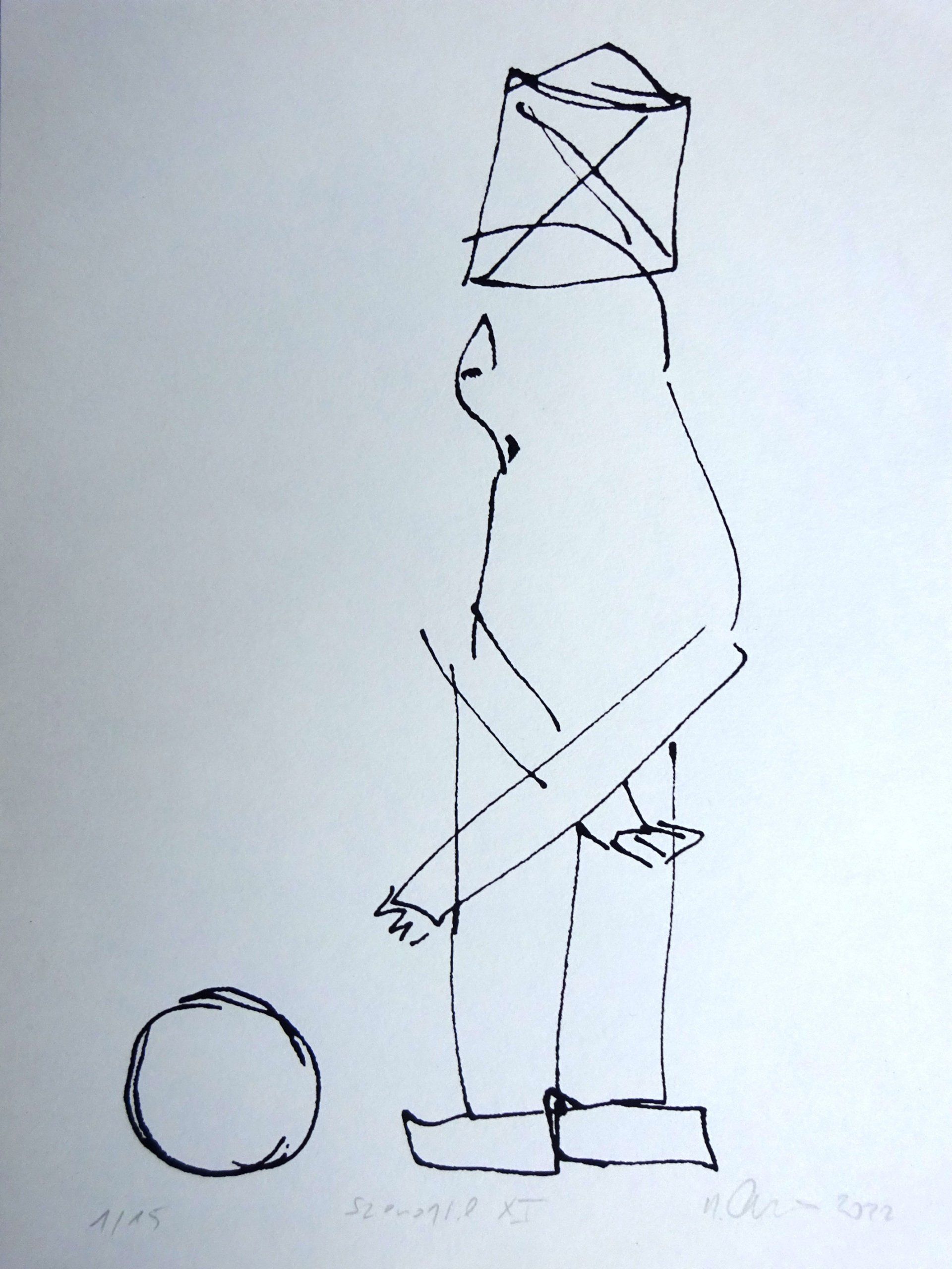 figur, silkscreen, roadmap XV-edition 15-18x24cm, handprinted on 120 gr bookprintingpaper,2022