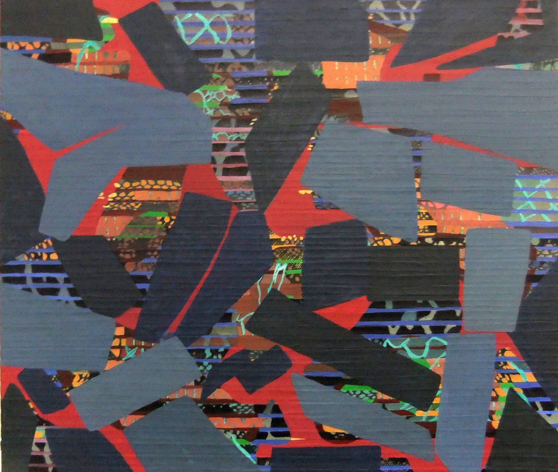 dubstep, serie multituned, 50 x 70 cm, acryl, black & white fotocopy on canvas, 2012, sold Betty Stürmer, painting, collage